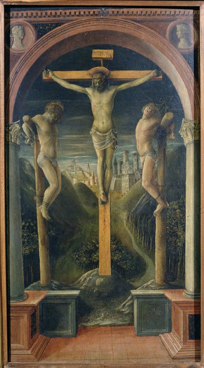 Die drei Kreuze, 1456 (Tempera auf Holz) von Vincenzo Foppa